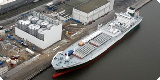 Destination terminal with bulk storage and ship access